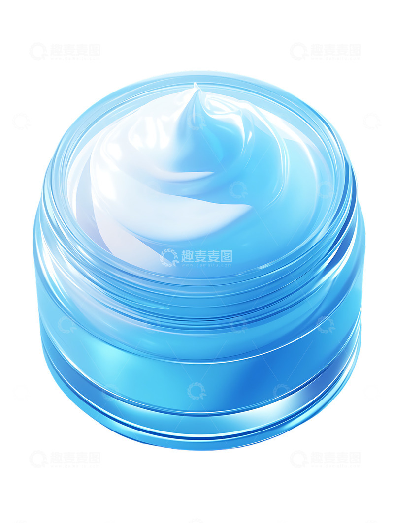 高清大图下载【趣麦麦图】蓝色的面霜化妆品