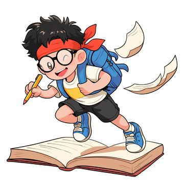 中考冲刺高考卡通人物素材