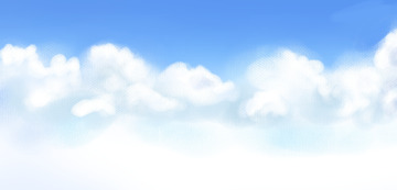 夏天夏日蓝天白云天空手绘背景