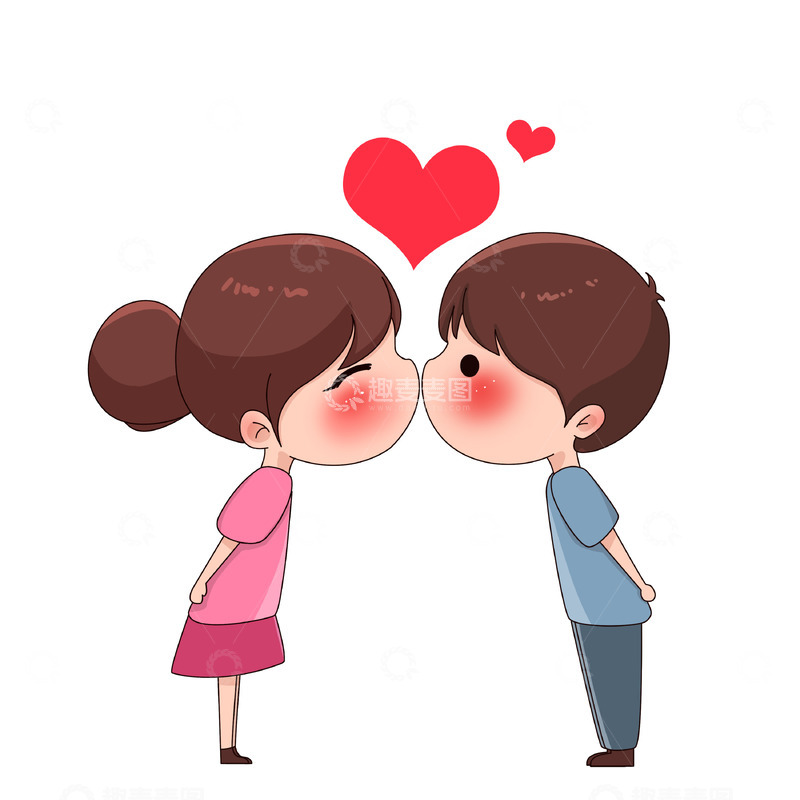源文件下载【趣麦麦图】卡通情人节情侣