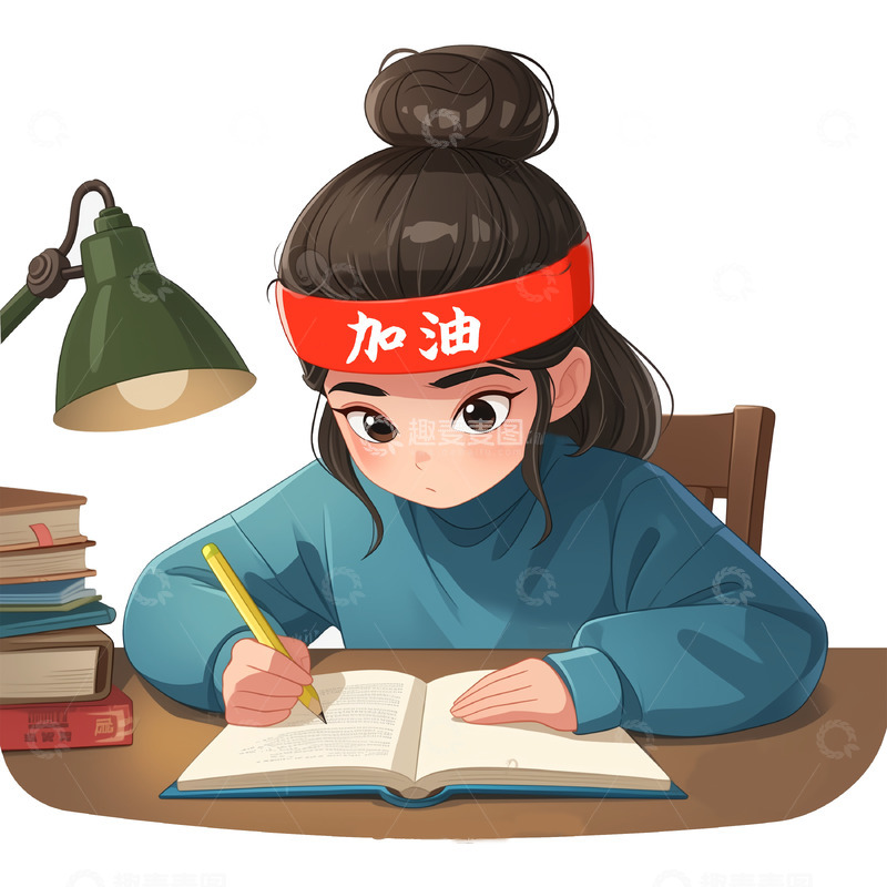高清大图下载【趣麦麦图】考前冲刺人物素材