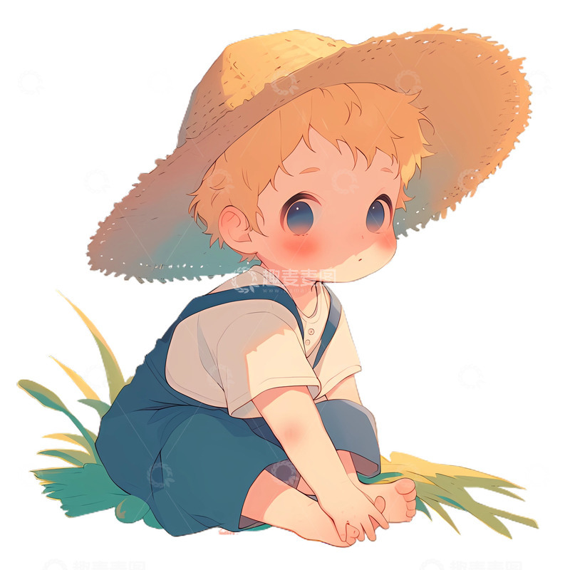 高清大图下载【趣麦麦图】戴帽子的小男孩