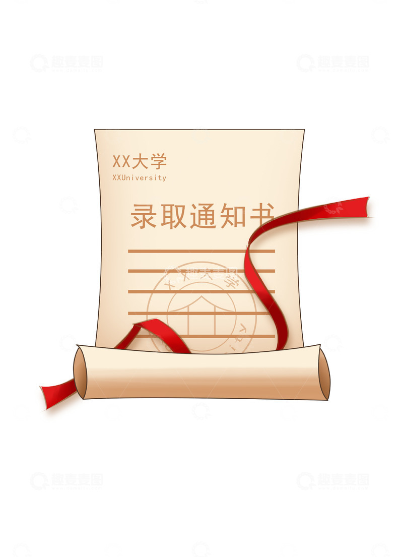 源文件下载【趣麦麦图】高考录取通知书