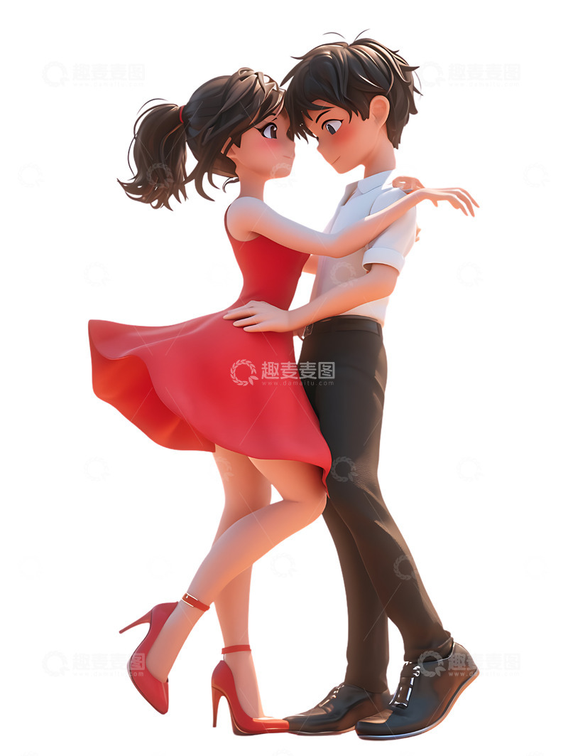 高清大图下载【趣麦麦图】男孩女孩一起跳舞520