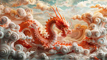 3D立体效果中国龙