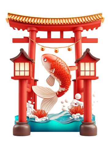 鲤鱼跃龙门中式门