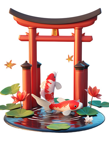 鲤鱼跃龙门中式门2