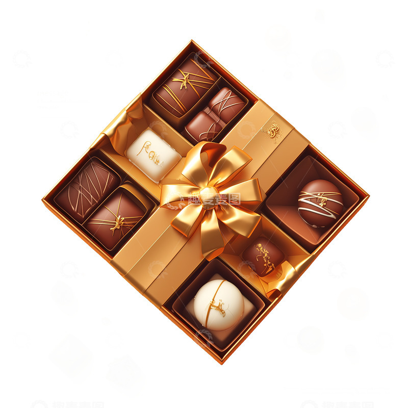 高清大图下载【趣麦麦图】情人节精品包装巧克力礼物