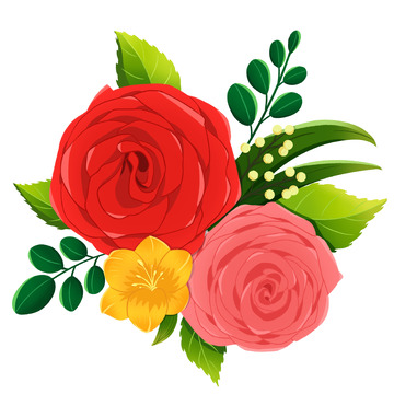 红粉玫瑰组合