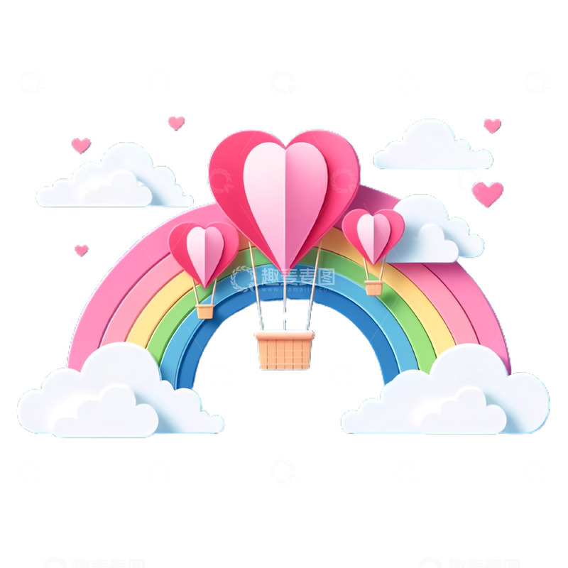 高清大图下载【趣麦麦图】儿童节卡通折纸风格元素