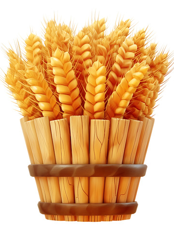 秋收装满麦子的篮子2