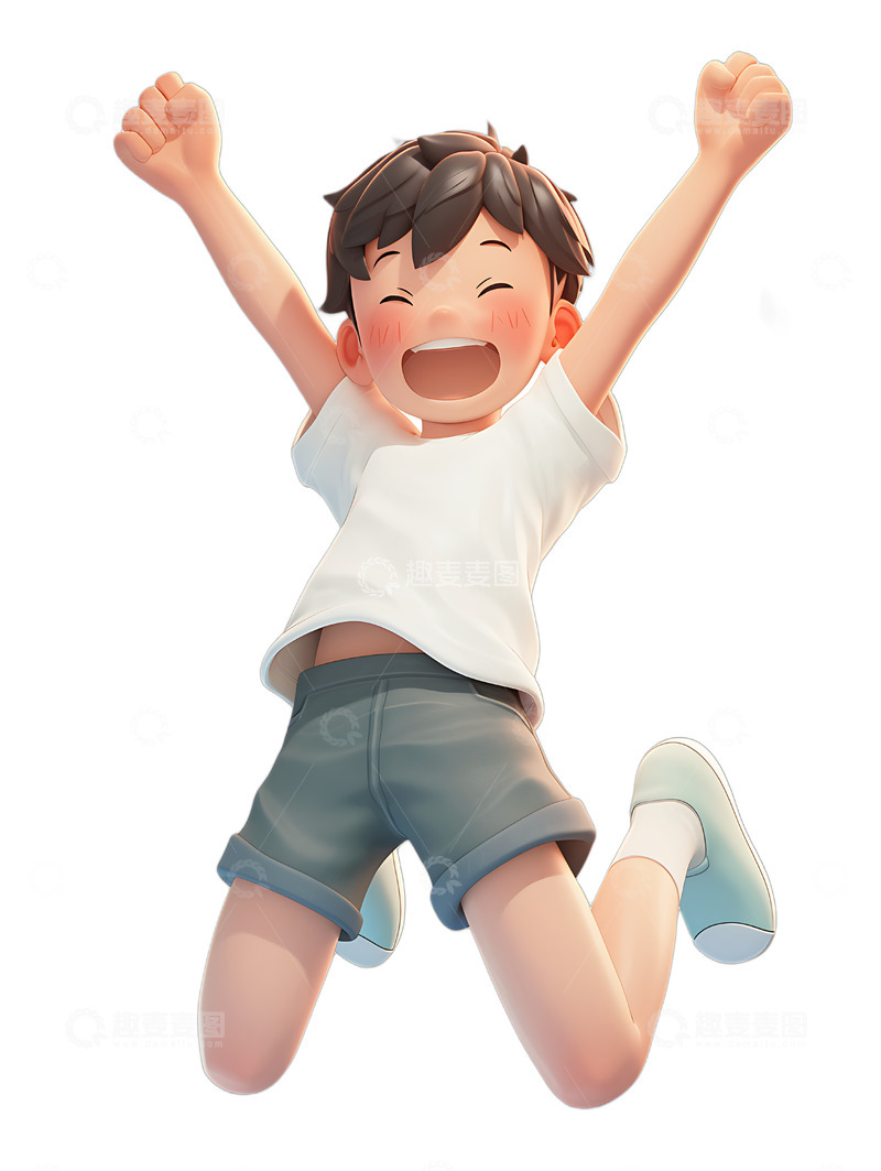 高清大图下载【趣麦麦图】欢呼庆祝的学生青年2