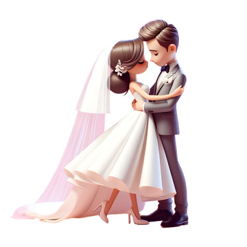 新婚新郎新娘婚礼婚纱拥抱情侣