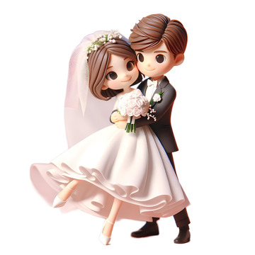 新婚新郎新娘婚纱拥抱情侣婚礼