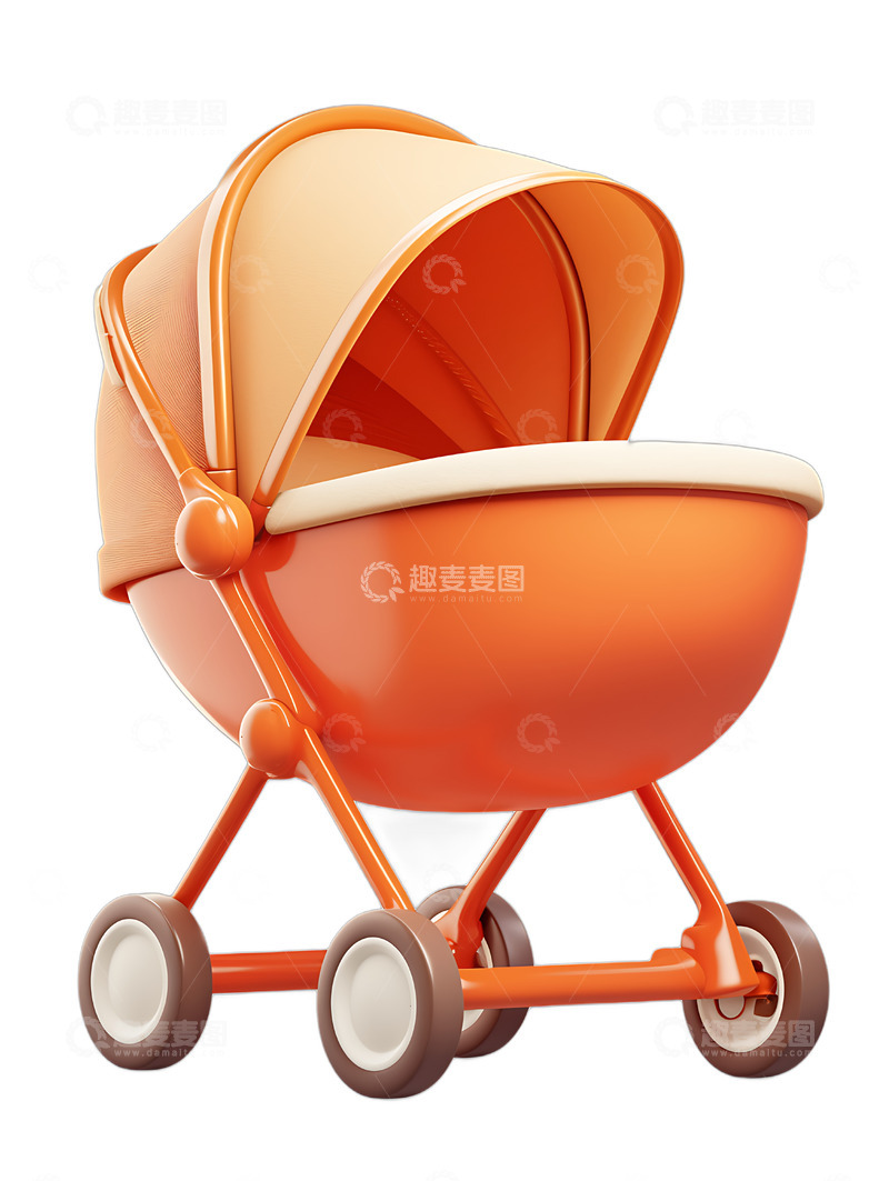 婴儿车婴儿母婴橙色