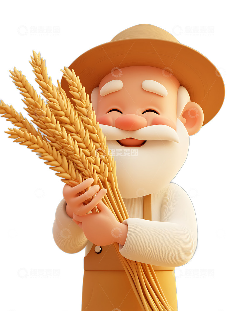 高清大图下载【趣麦麦图】农夫种麦子麦子的老农民老农夫