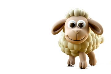 可爱的卡通小绵羊