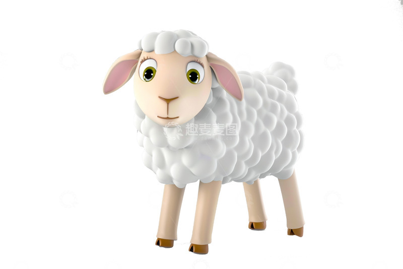 高清大图下载【趣麦麦图】卡通3D可爱的小羊