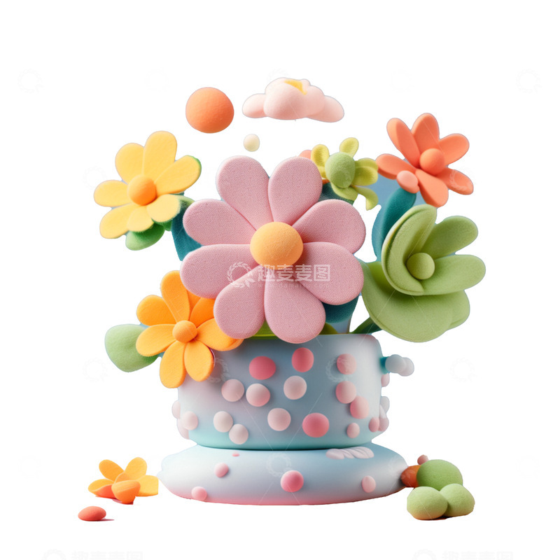 高清大图下载【趣麦麦图】艺术手工花朵