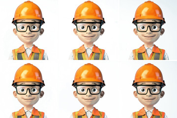 3D卡通戴帽子的人物