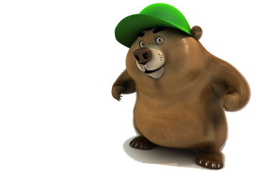 戴帽子可爱的小熊