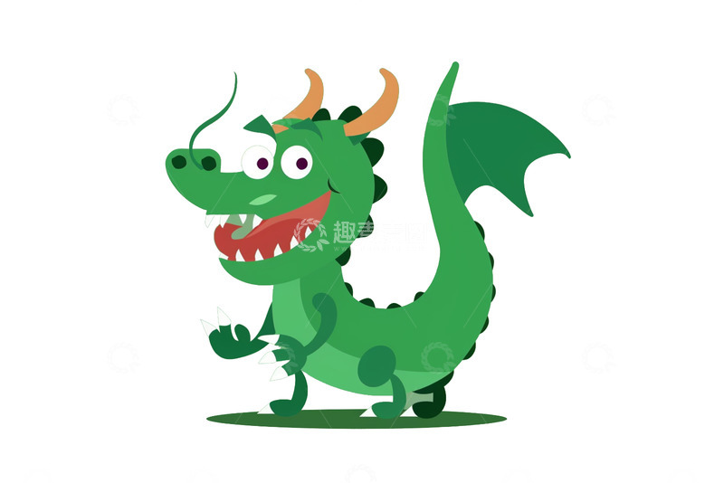 高清大图下载【趣麦麦图】卡通手绘可爱的小龙