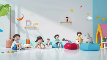 幼儿园玩耍的孩子