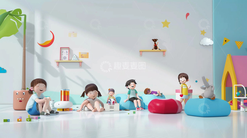 幼儿园玩耍的孩子