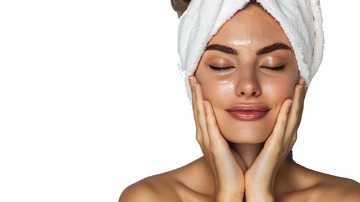 美容行业头戴毛巾的女人