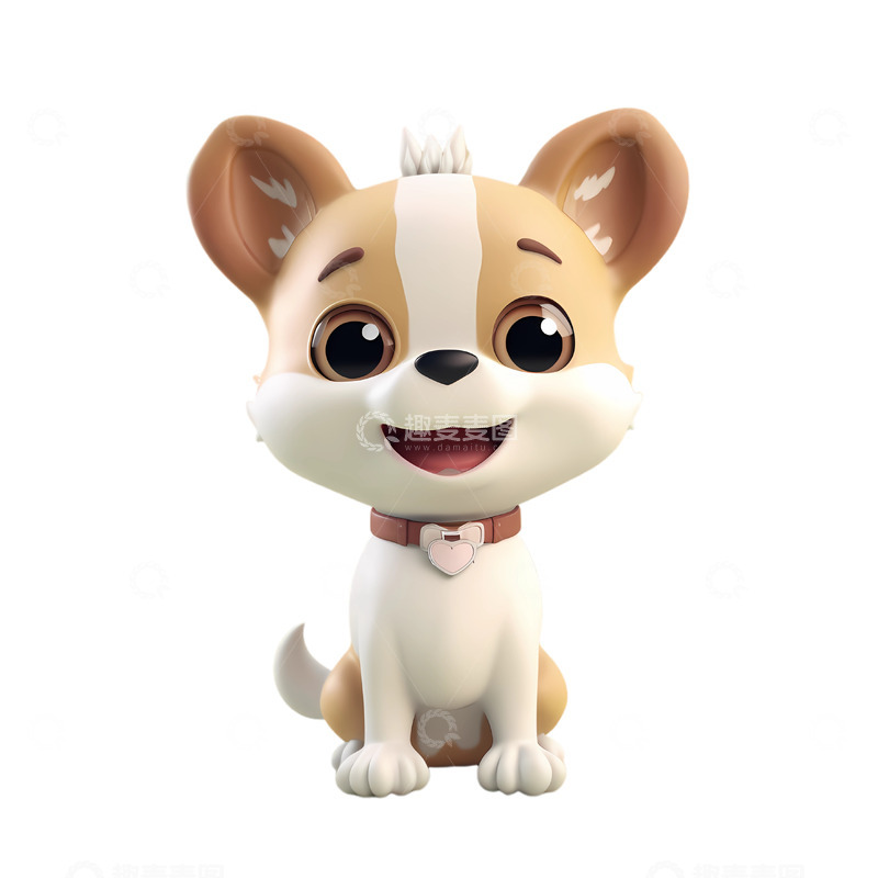 高清大图下载【趣麦麦图】丑萌的卡通小狗