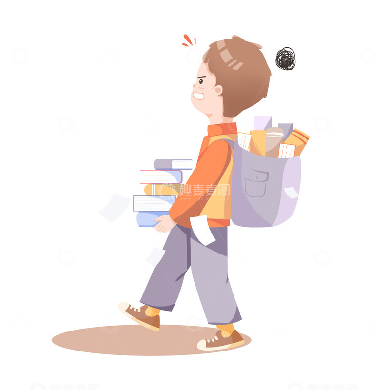 源文件下载【趣麦麦图】高考压力大考试学习