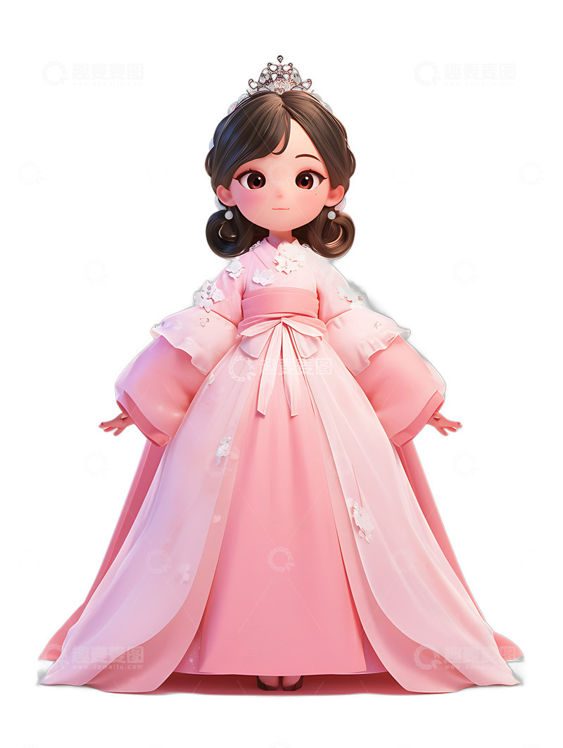 高清大图下载【趣麦麦图】儿童节装扮成公主的小孩