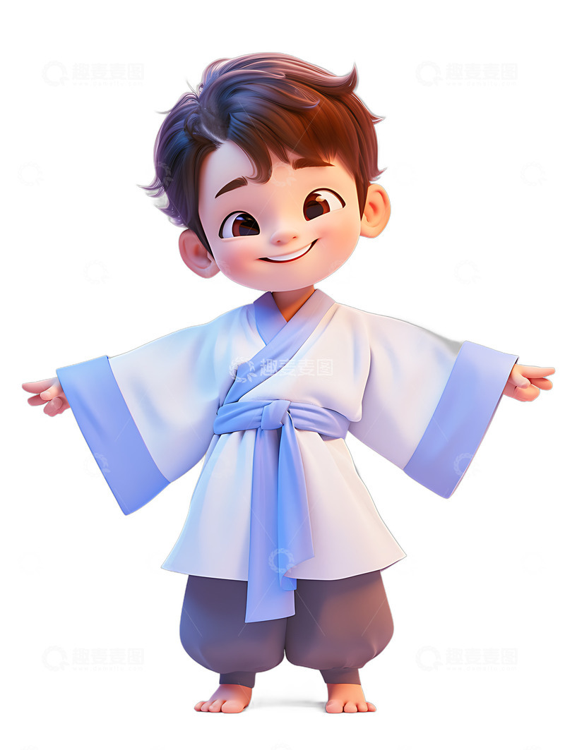 高清大图下载【趣麦麦图】穿汉服的男孩子2