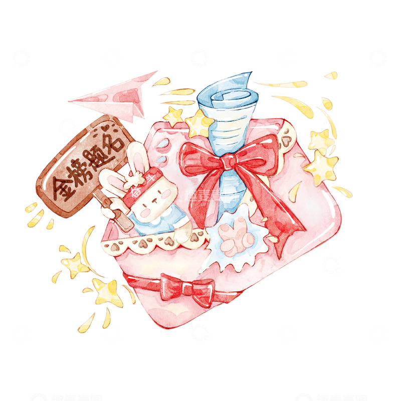 金榜题名信封兔子录取通知书