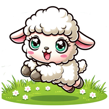 可爱卡通小绵羊素材