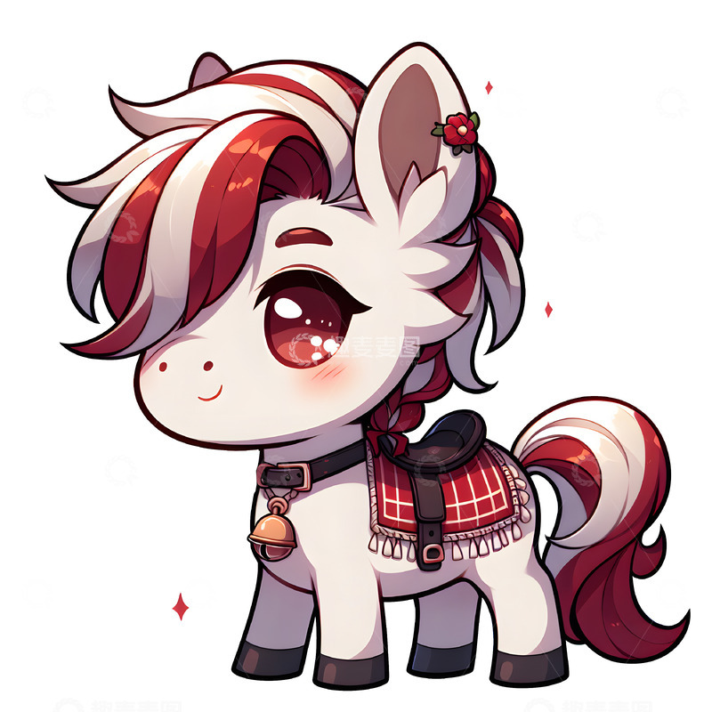 高清大图下载【趣麦麦图】可爱帅气的卡通小马素材