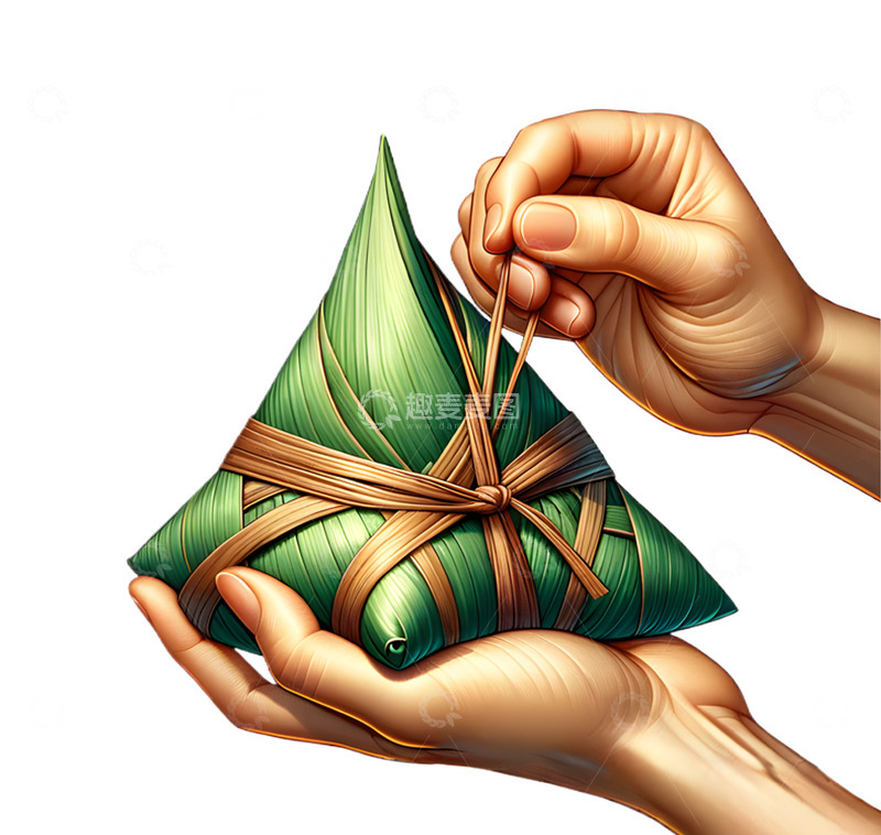 高清大图下载【趣麦麦图】卡通包粽子场景图素材