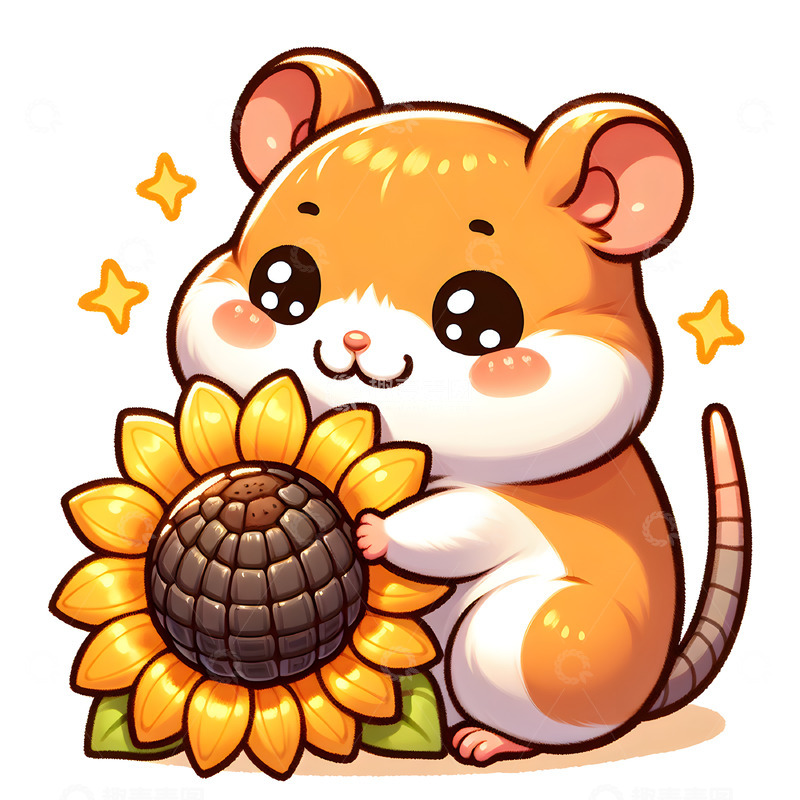 高清大图下载【趣麦麦图】卡通小仓鼠动物素材