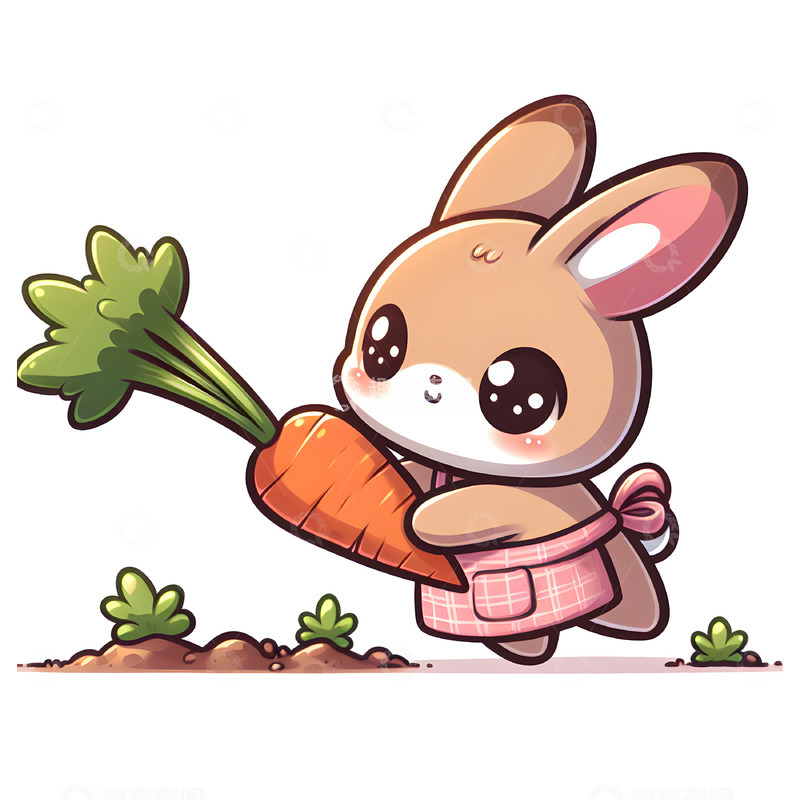 高清大图下载【趣麦麦图】可爱小兔子卡通风格素材