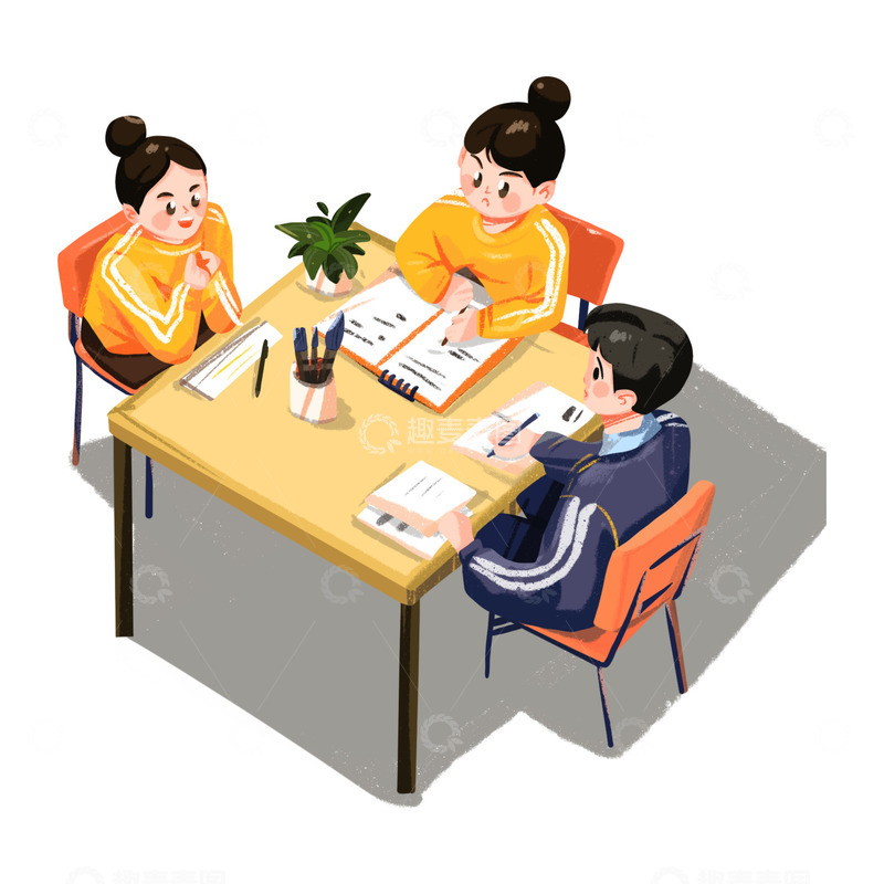 毕业季学生校园学生场景教室课桌