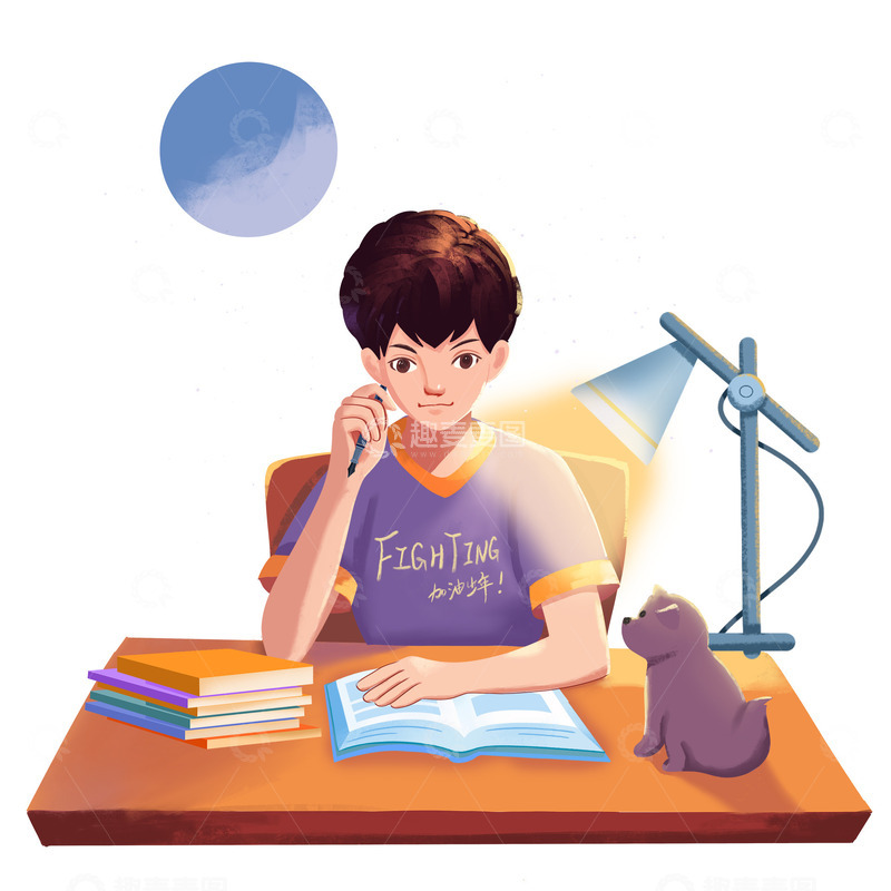 源文件下载【趣麦麦图】冲刺高考奋战