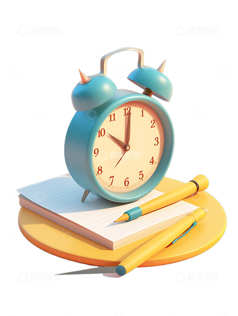 时钟与作业纸张做题ICON2