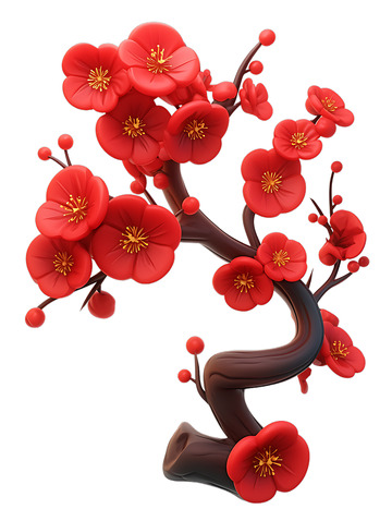红梅3D模型