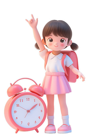 时钟与女孩卡通2