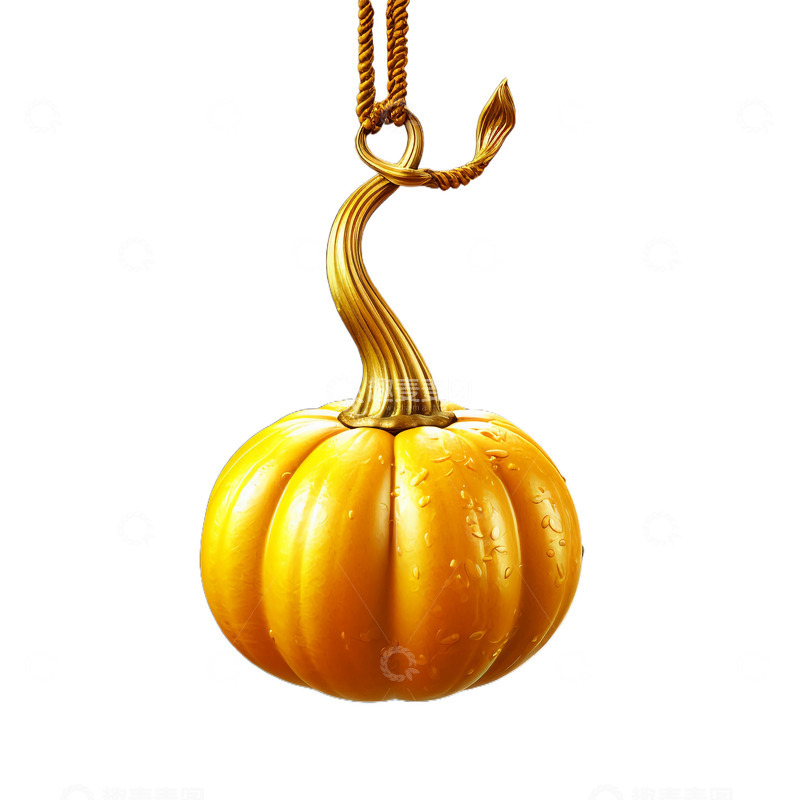 高清大图下载【趣麦麦图】3D立体真实南瓜挂件饰品