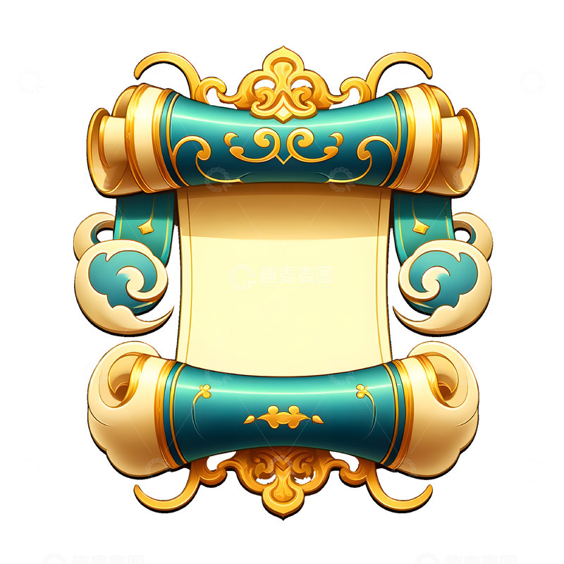 高清大图下载【趣麦麦图】-中国风卷轴素材