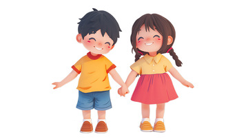 儿童节小朋友手牵手3
