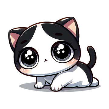 卡通萌系小猫素材