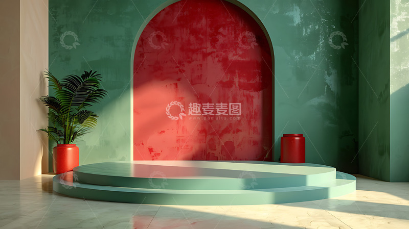 电商背景绿色红色