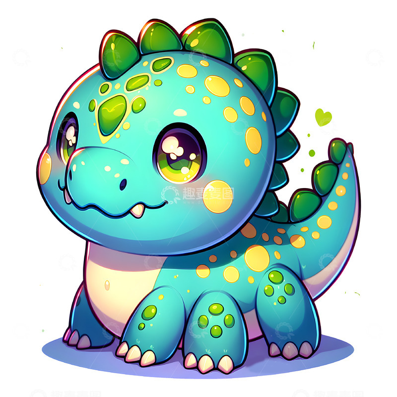 高清大图下载【趣麦麦图】可爱卡通小恐龙动物素材